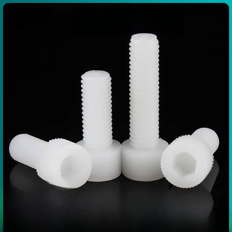 5 ~ 50 Stuks M3 M4 M5 M6 M8 M10 M12 Wit Nylon Hex Inbusbouten Plastic Allen bouten Schroef Voor Warmte/Elektriciteit Isolatie - afbeelding 2