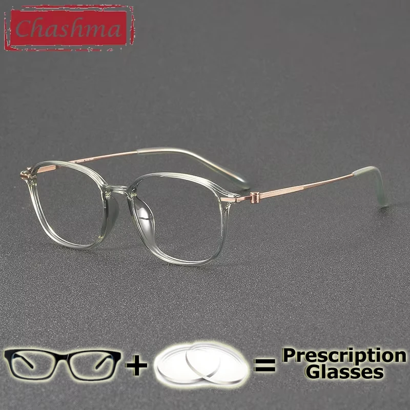 

Chashma Prescription Glasses Women Ultem Titanium Eyeglasses Frames Reading Myopia Farsighted Men Blue Light Block Spectacles