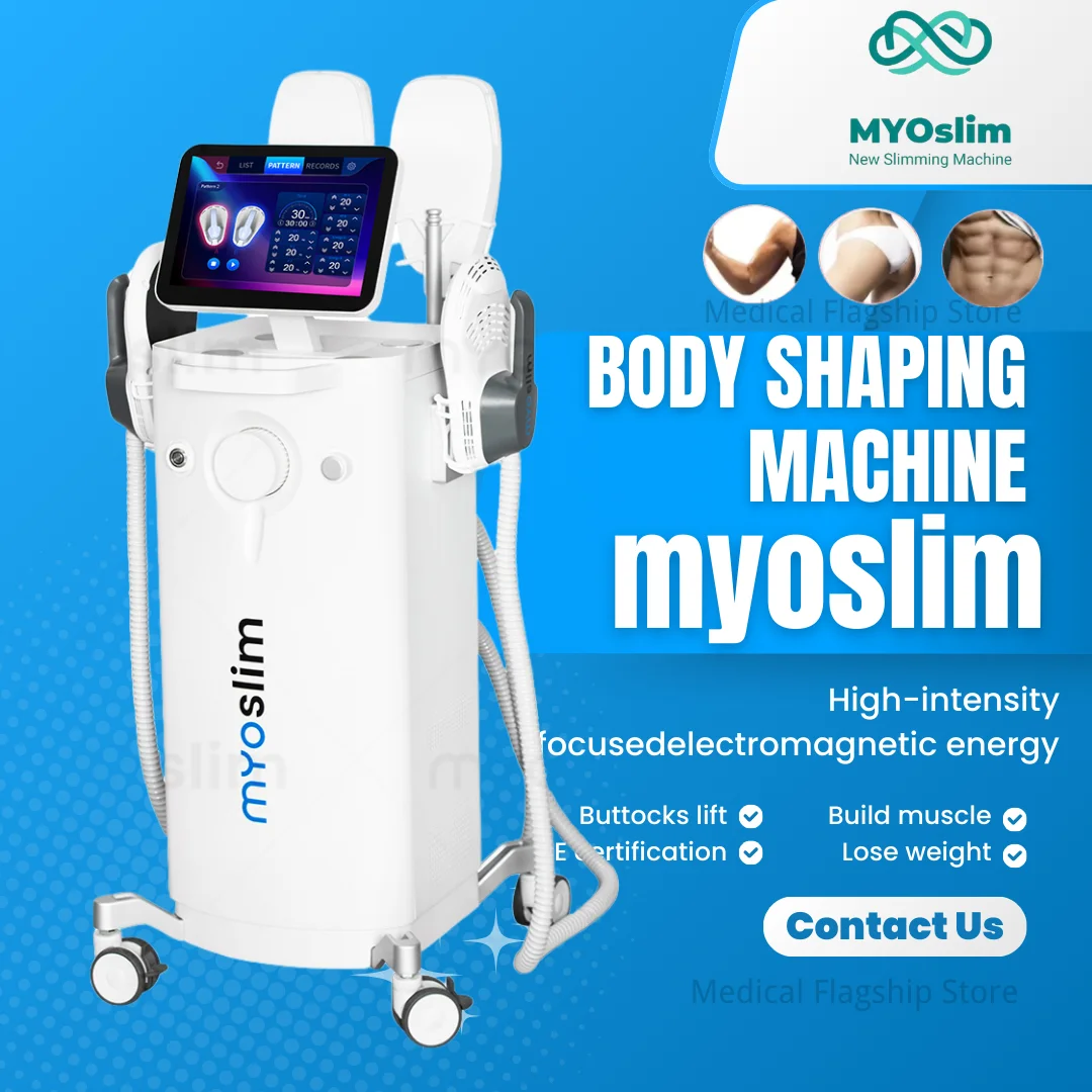 

Двойной 11 профессиональный MYOSLIM RF аппарат myoslim машина для моделирования тела 4 ручки для сжигания жира стимулятор мышц для похудения