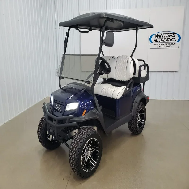 2023 CLUB CAR PRECEDENT BLACK LIFTED GAS 4 PASSENGER GOLF CART