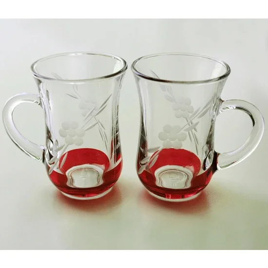 

Paşabahçe Delightful Handled Chamomile (Red) Tea Glass 12 pcs