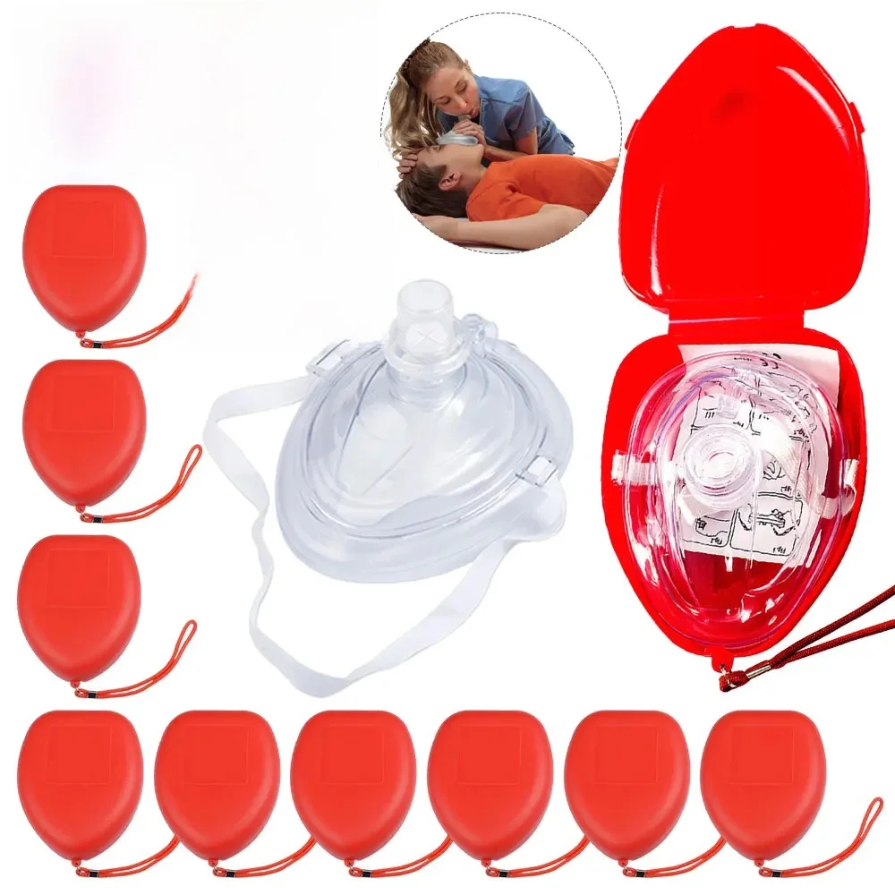 1-10PCS Ehbo CPR Ademhalingsmasker One-Way Kunstmatige Ademhaling Ademhalingsautomaat Maskers Outdoor Camping Emergency redder vraagt - afbeelding 2