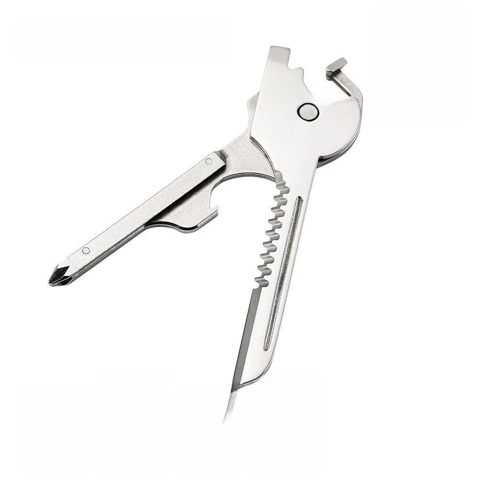 SWISS TECH 6 w 1 Mini wielofunkcyjny brelok kieszonkowy wielofunkcyjny przenośny śrubokręt EDC narzędzia zewnętrzne gadżety otwieracz do butelek — zdjęcie 2