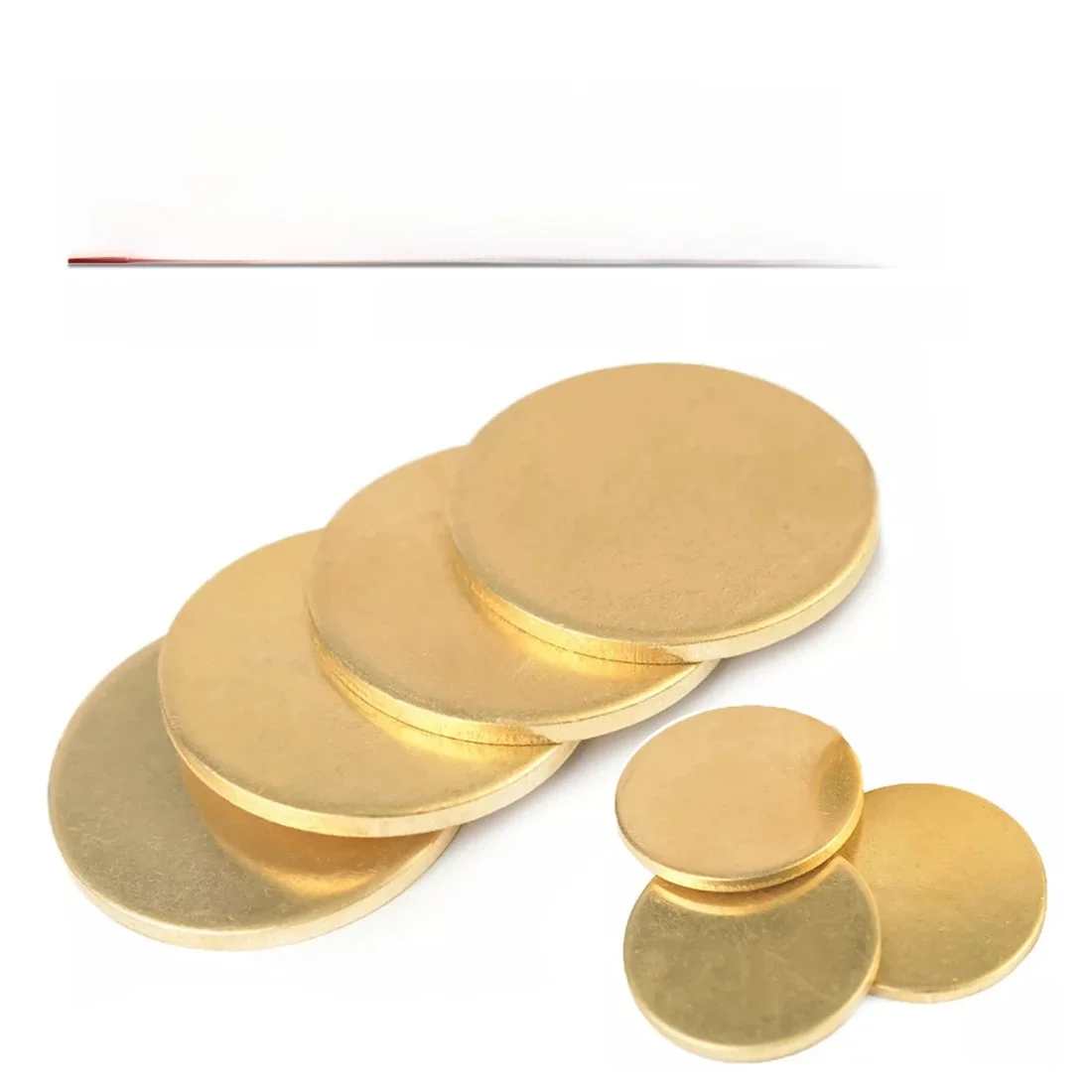 Disque en laiton H62 épais de 0,5/0,8/1/1,5/2/3/4 mm, 5 mm, 6 mm, plaque plate ronde, diamètre 10 mm-300 mm