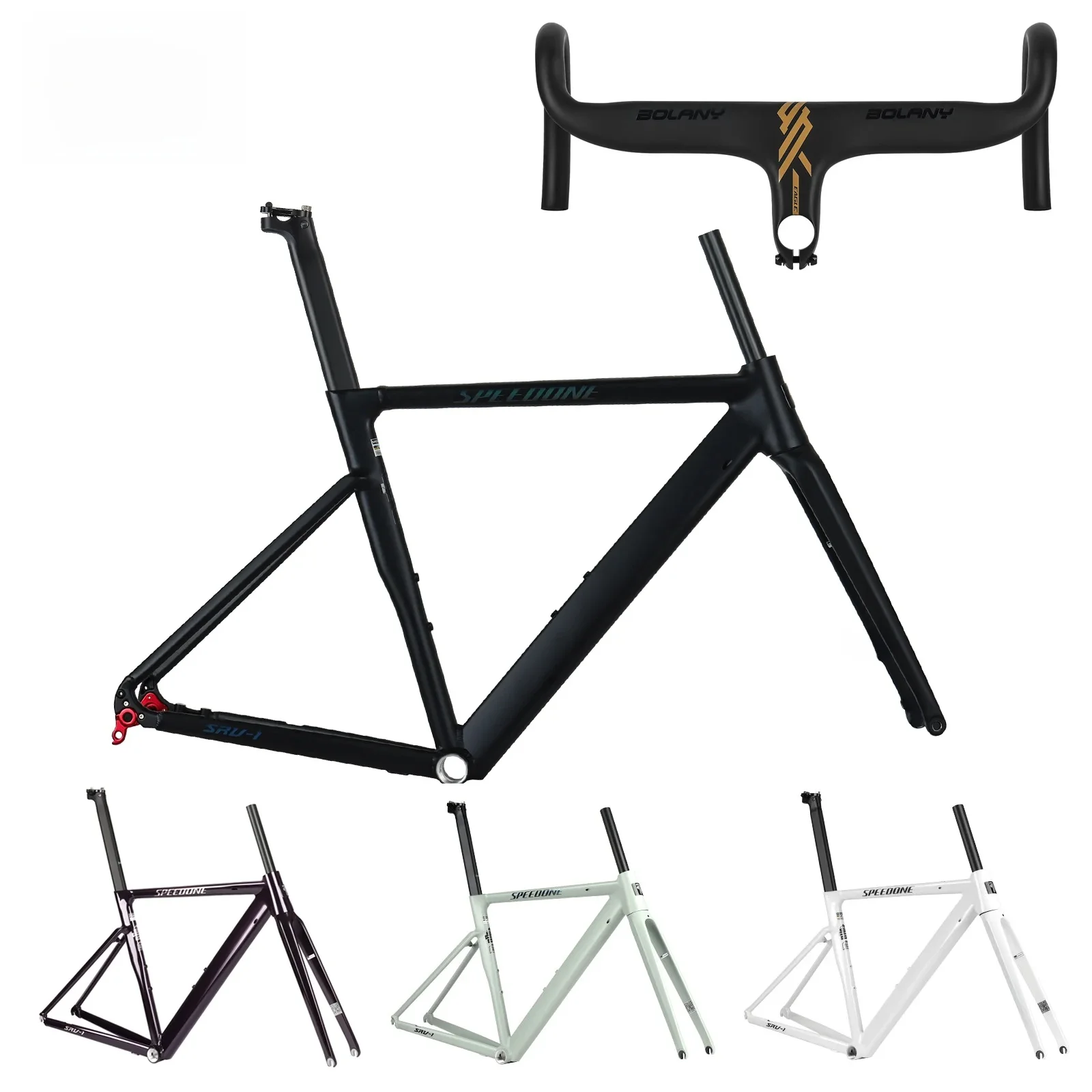 AliExpress SPEEDONE（运输工具） SPEEDONE V Brake ROAD Bicycle Frame Carbon Fork Quick Release 700c Rim Brake Bike UltraLight Aluminum Alloy Thru Axle Bike Frame