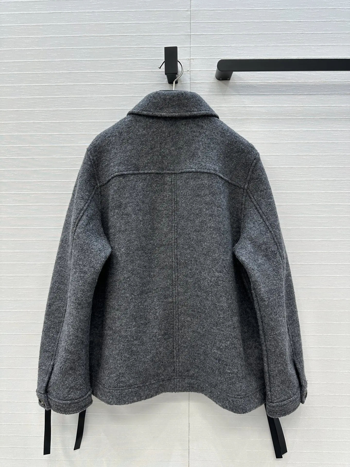 

Высокое качество, весенне-зимняя женская повседневная модная однотонная лоскутная шерстяная куртка с лацканами и пуговицами JQ062