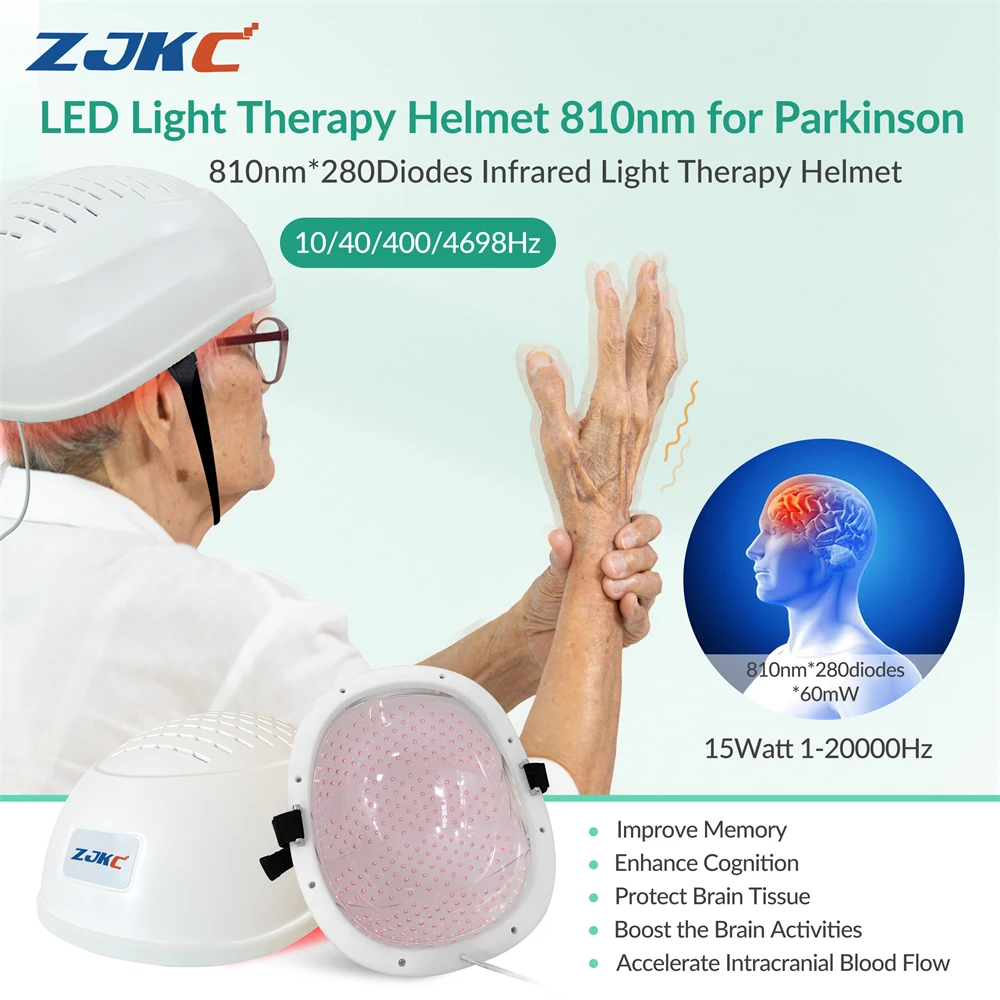 

ZJKC Brain Head Helmet 810nm Gifts for Someone with Dementia Stroke Treatment Promote Recovery from Traumatic Brain Injury