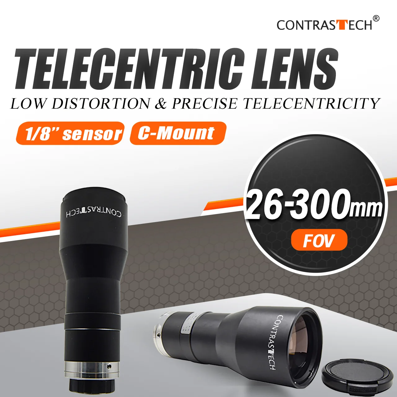 

Large FOV Telecentric Lens 1/1.8″ C-Mount Wide Field Industrial Vision Optics for Precision Measurement & AOI Inspection