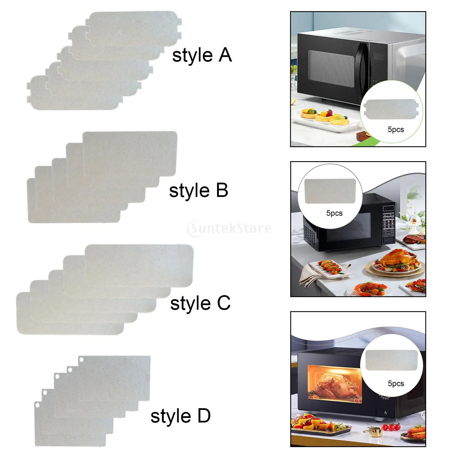 5x Microwave Waveguide Covers Replace Premium Accessories Mica Plates Sheets High Temperature Mica Plate Microwave Accessories