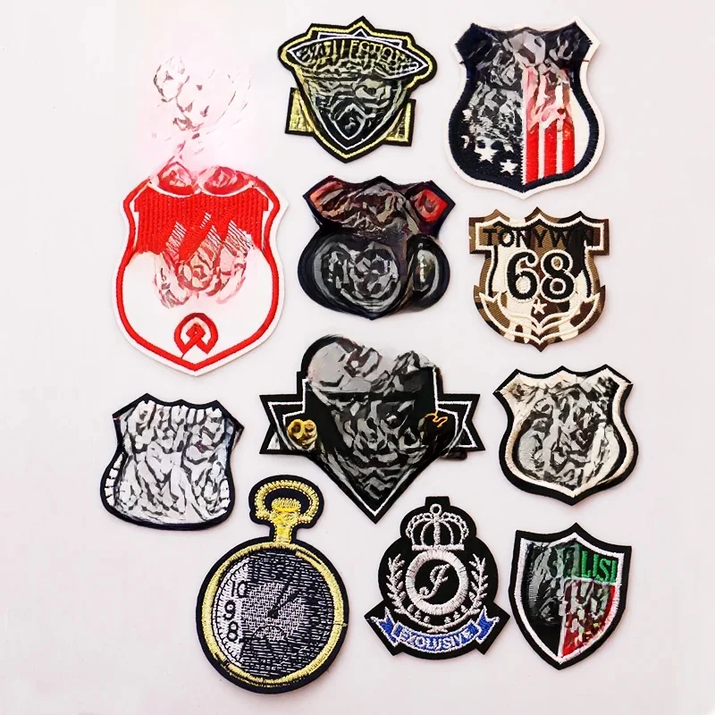 Cyfrowy medal, ikona zegara haftowane żelazko na plastry na odzież DIY paski ubrania Patchwork naklejki niestandardowe odznaki — zdjęcie 2