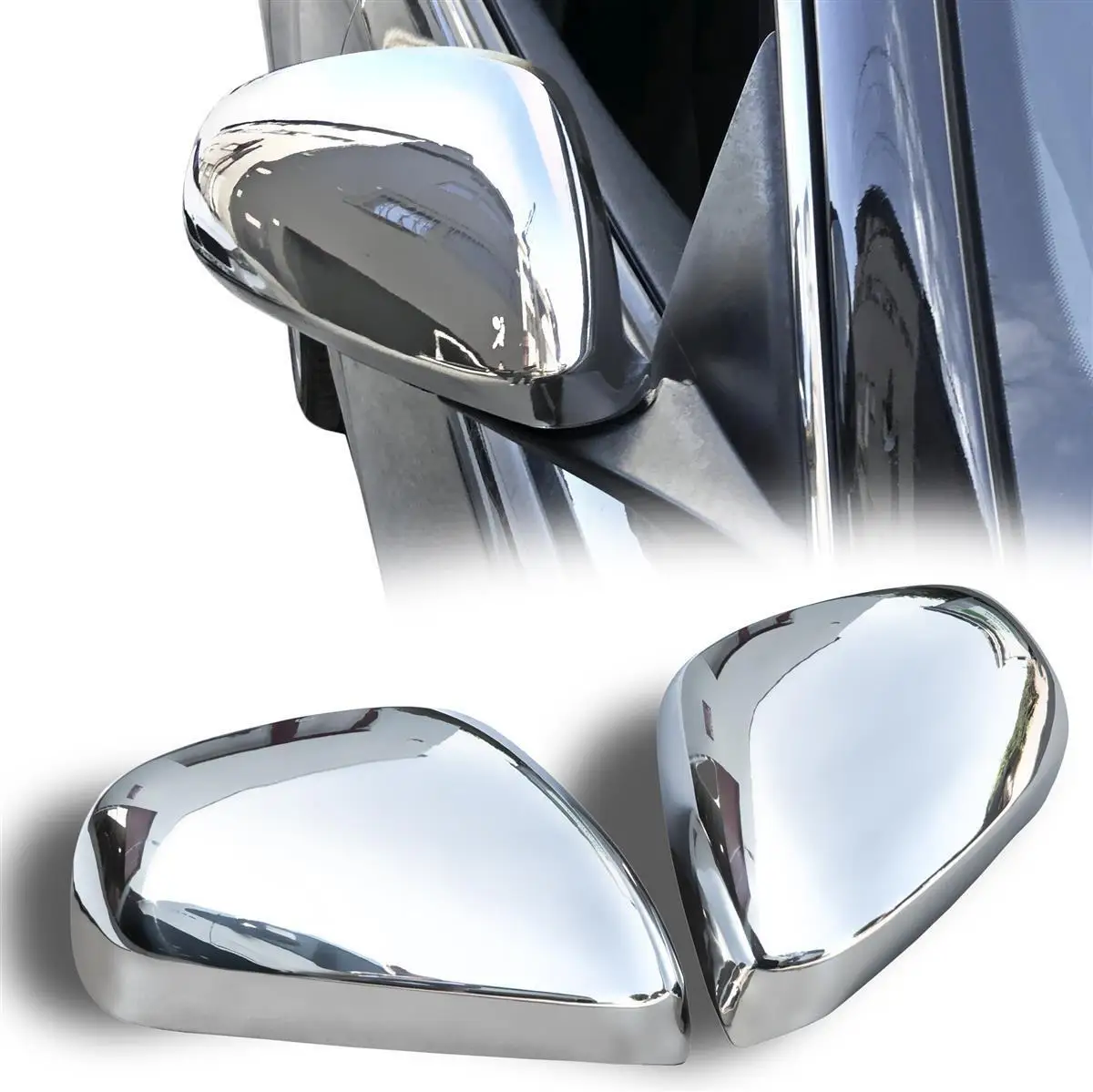 Mirror Covers for ALFA ROMEO | 159 + myth + GIULIETTA Stainless Steel Exterior Mirror Caps, Chrome Mirror Rearview Cases, Side Fittings, Left and Right, 2 Pieces, Easy Installation