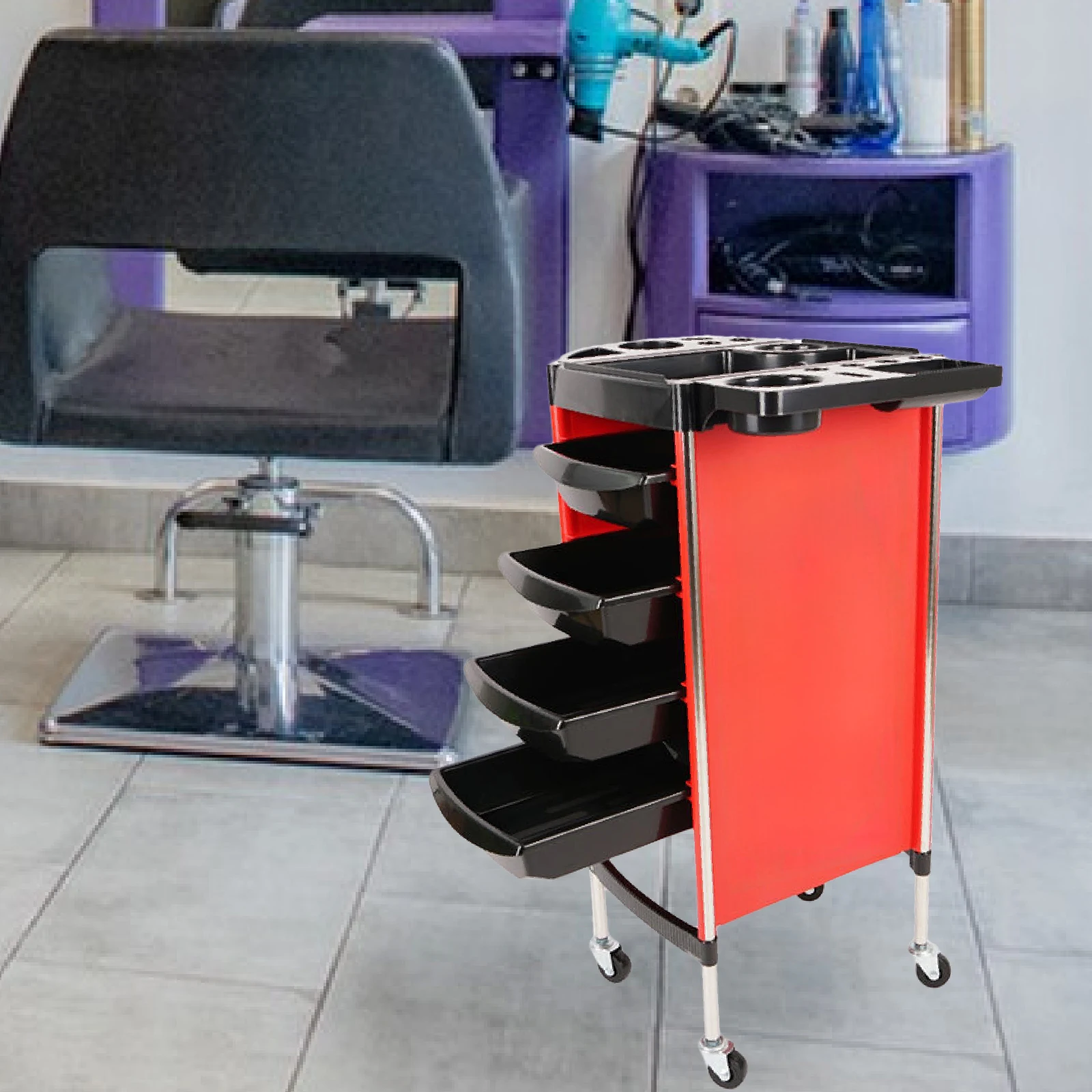 

Тележка для парикмахерской на колесиках, портативная с колесами, многофункциональная передвижная тележка для парикмахерской, органайзер для спа-парикмахерских услуг