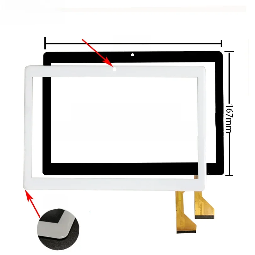 Nowy 10,1-calowy biały panel dotykowy do tabletu BDF K107H CH-10114A2-L-S10 ZS BH4872 FX1912 DH/CH-10114A2-FPC325 A108L ZS — zdjęcie 2