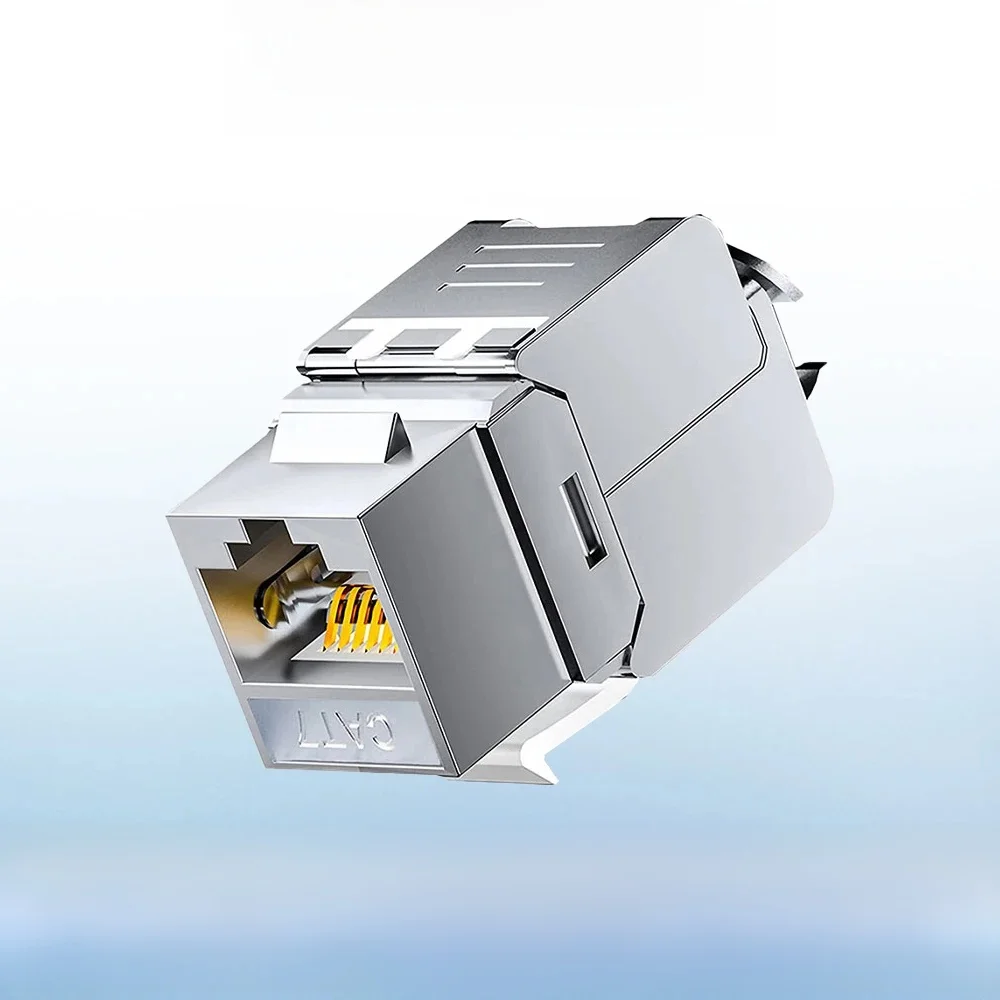 ZOERAX Cat6a Cat7 Keystone Jack Cat7 RJ45 STP Bez narzędziowy moduł ze stopu cynku Łącznik adaptera dla 22 do 26 AWG — zdjęcie 2