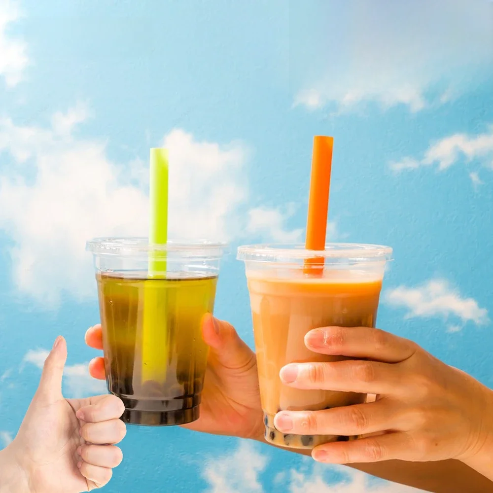 100-600 Stuks Grote Kleurrijke Bubble Thee Stro Rietjes MilkTea Smoothies Milkshake Party Bruiloft Bar Thuis Pajitas Accessorie - afbeelding 2