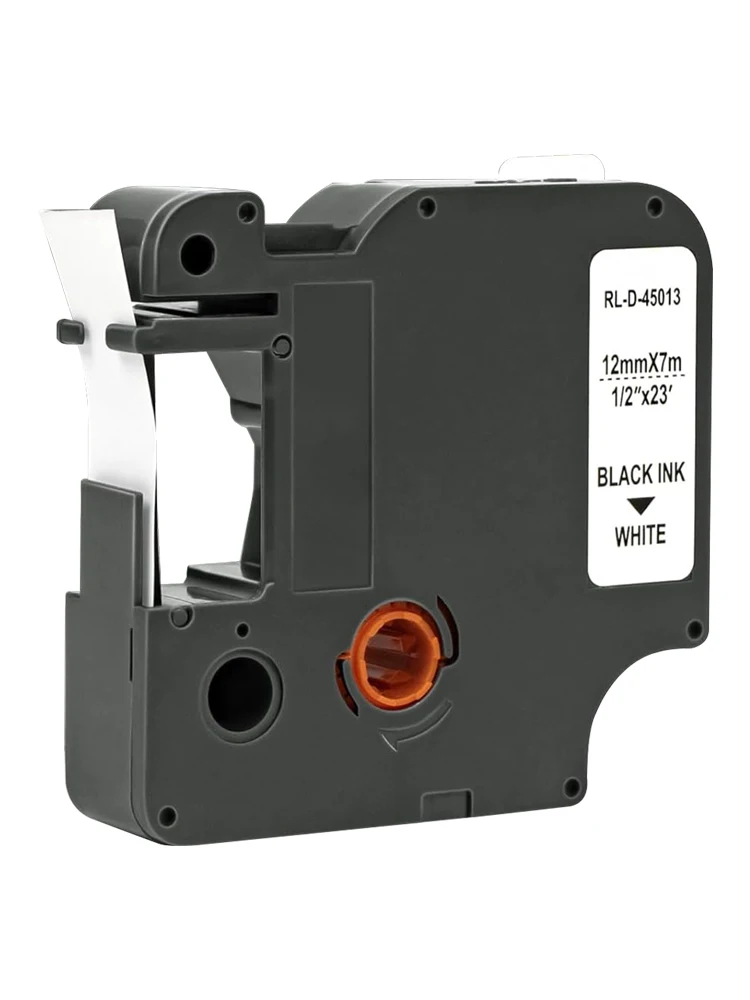 Fita de etiquetas 45013 compatível com fitas Dymo D1 de 12mm, fundo branco, etiqueta para impressora Dymo LabelManager LM 160 420P 280.