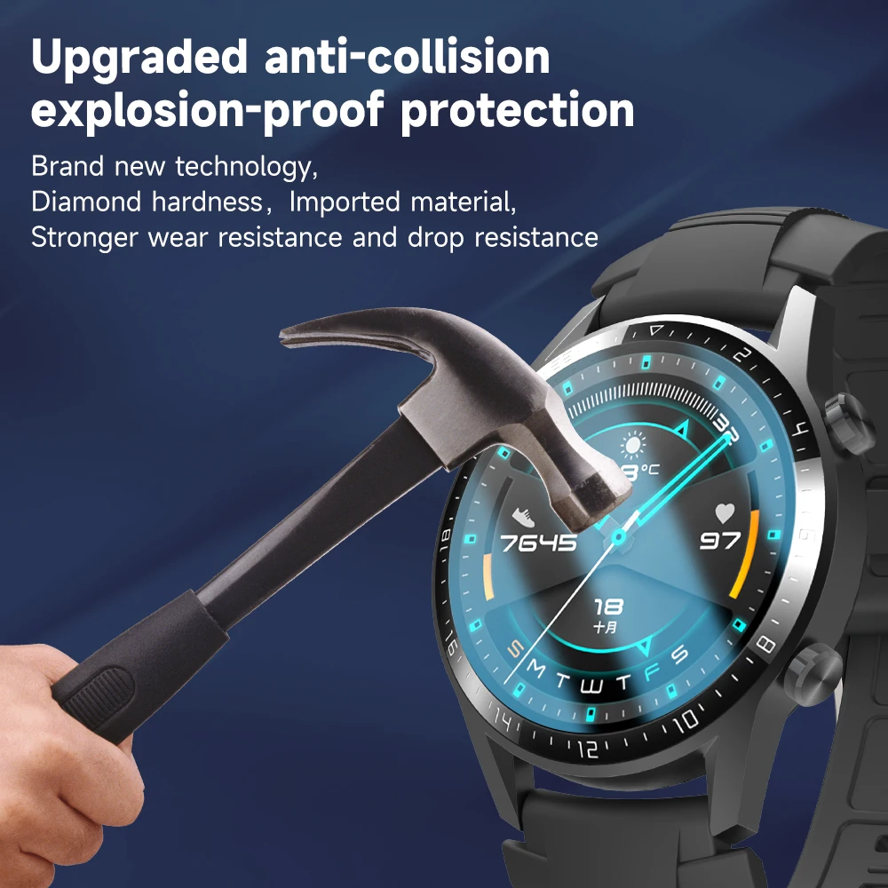 Защитная пленка из мягкого стекловолокна для Huawei Watch 3 Pro GT 2 GT3 Honor Magic 2 46 мм GT2e, защитная пленка для экрана GT2 Pro, чехол