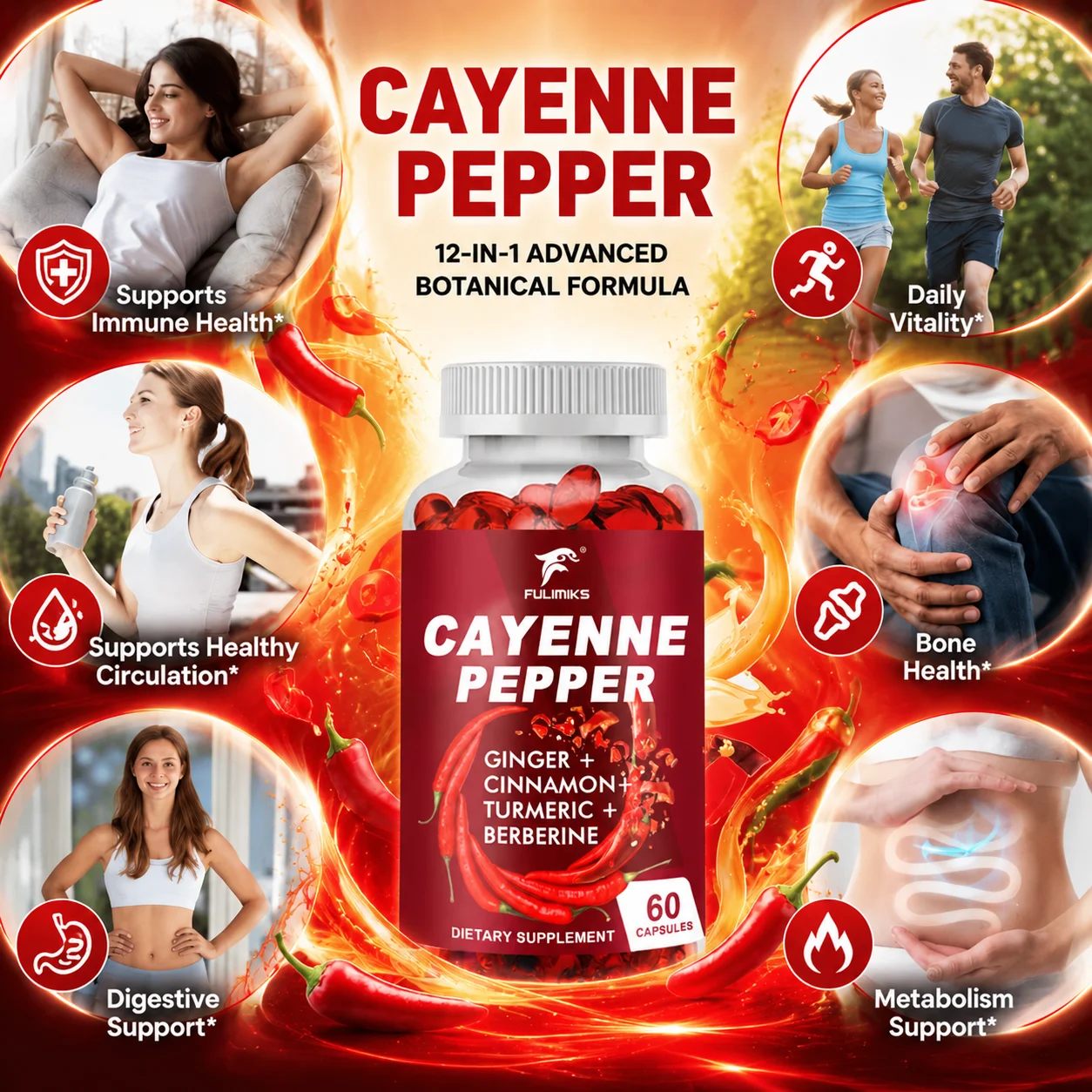 Cayenne Pepper Capsules, Suppo - Tulsi Holy Basil recension och pris