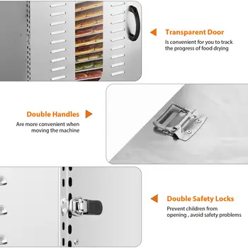 6/8/12/18 vrstev Domácí sušička ovoce a zeleniny, pochutin, masa a léčivých materiálů, ovoce, chytrá a komerční sušička potravin 10 nejlepší prodej potraviny do sušičky - №10