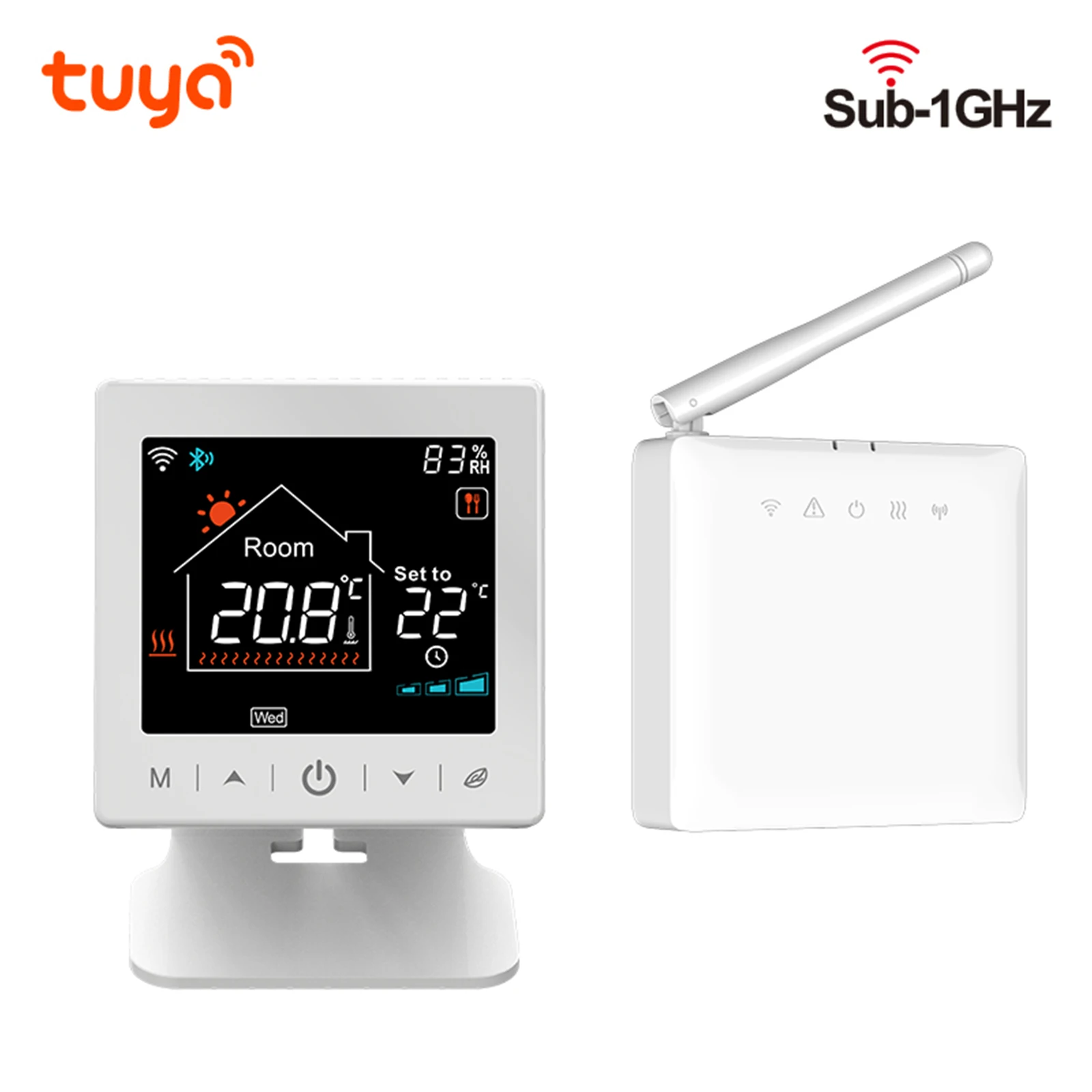 

Qiumi Desktop Type Wireless Thermostat for Combi Boiler,Save Energy, Easy DIY Installation Works With Alexa and Google home