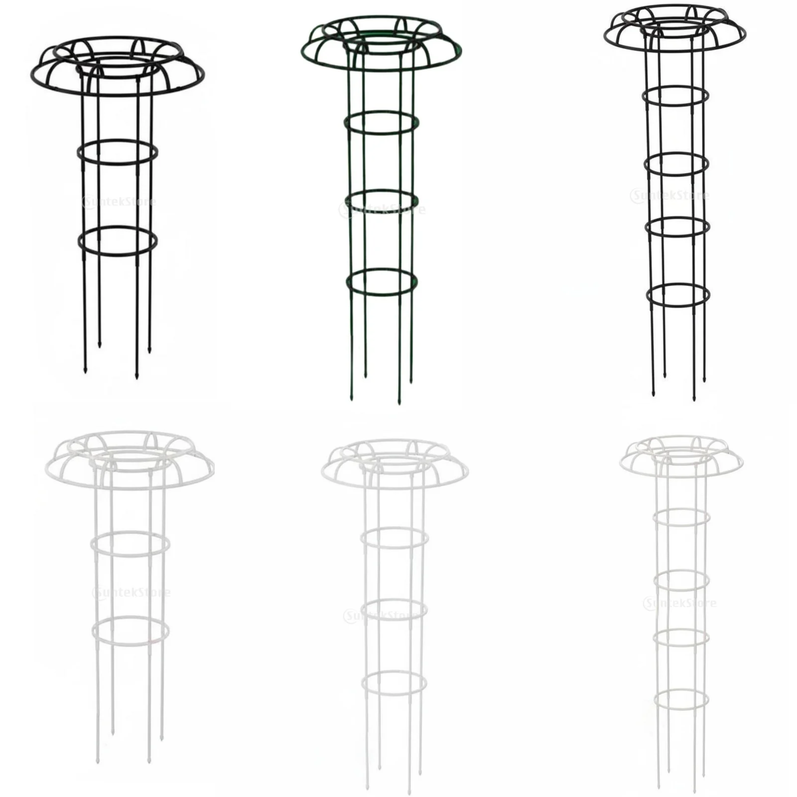 Plant Cage Weather Resistant Umbrella Plant Trellis Easy Assembly Rose Support Cage for Gardeners, Garden, Patio, Balcony Black