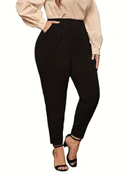 Spring and summer new plus size American extreme waist package hip fashion design Slim pants