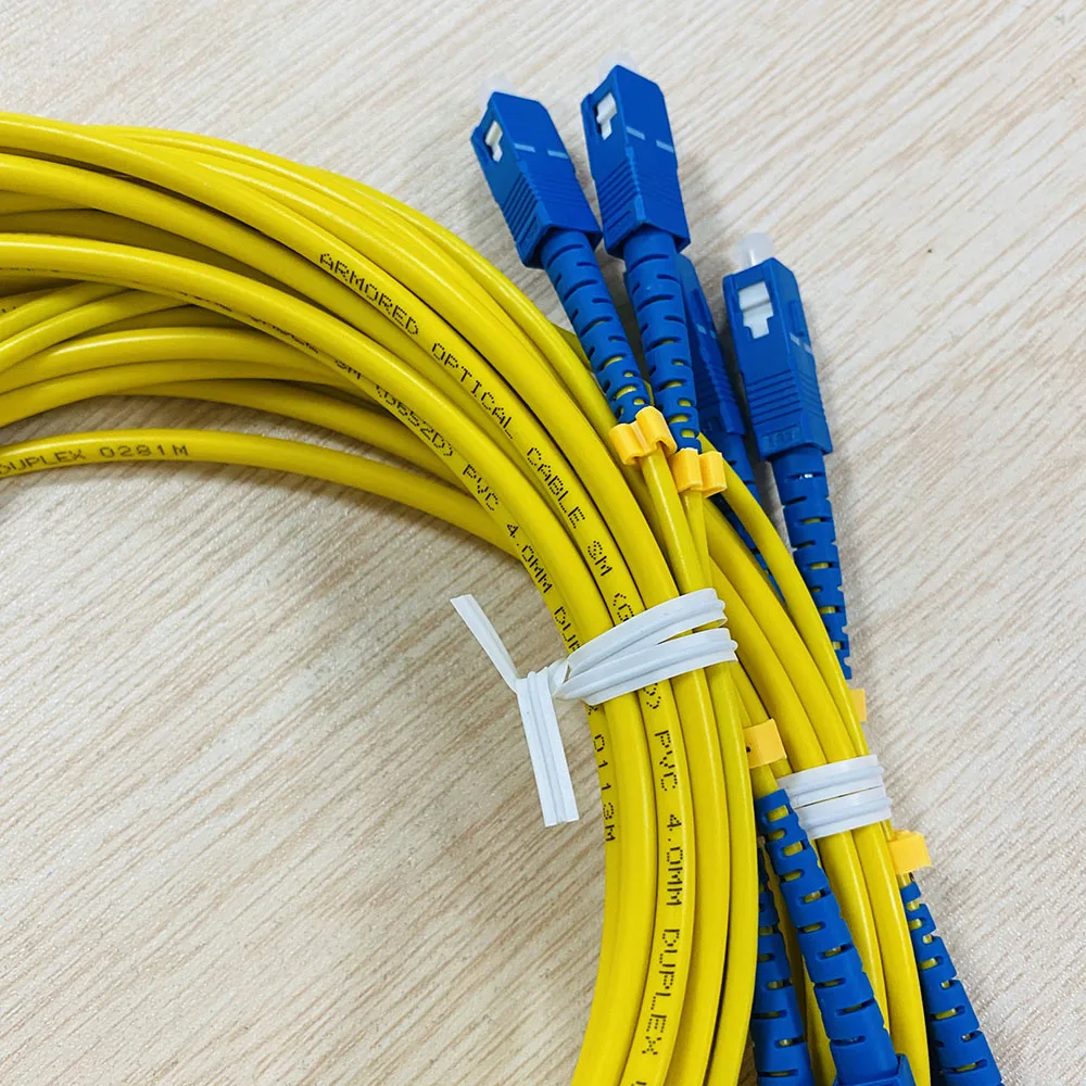 LETOP 1PCS Hoson Board 6M SC/UPC-SC/UPC Double Mode Core 4.0mm Cable Fiber Optic Patch Cord