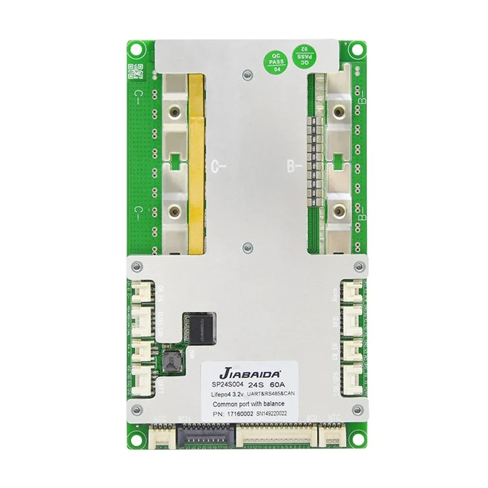 JIABAIDA Smart BMS 8S-24S Li-ion LiFePo4 10S 13S 14S 16S 20S Battery 40A-200A Charge Protect BT UART RS485 CAN Balance JBD BMS