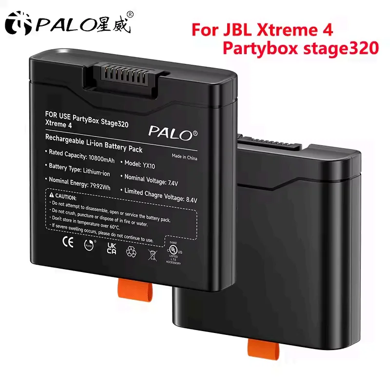 Batteria audio ricaricabile agli ioni di litio PALO 10800mAh per JBL Xtreme 4 PartyBox Stage 320 Batteria sostitutiva per altoparlante portatile JBL