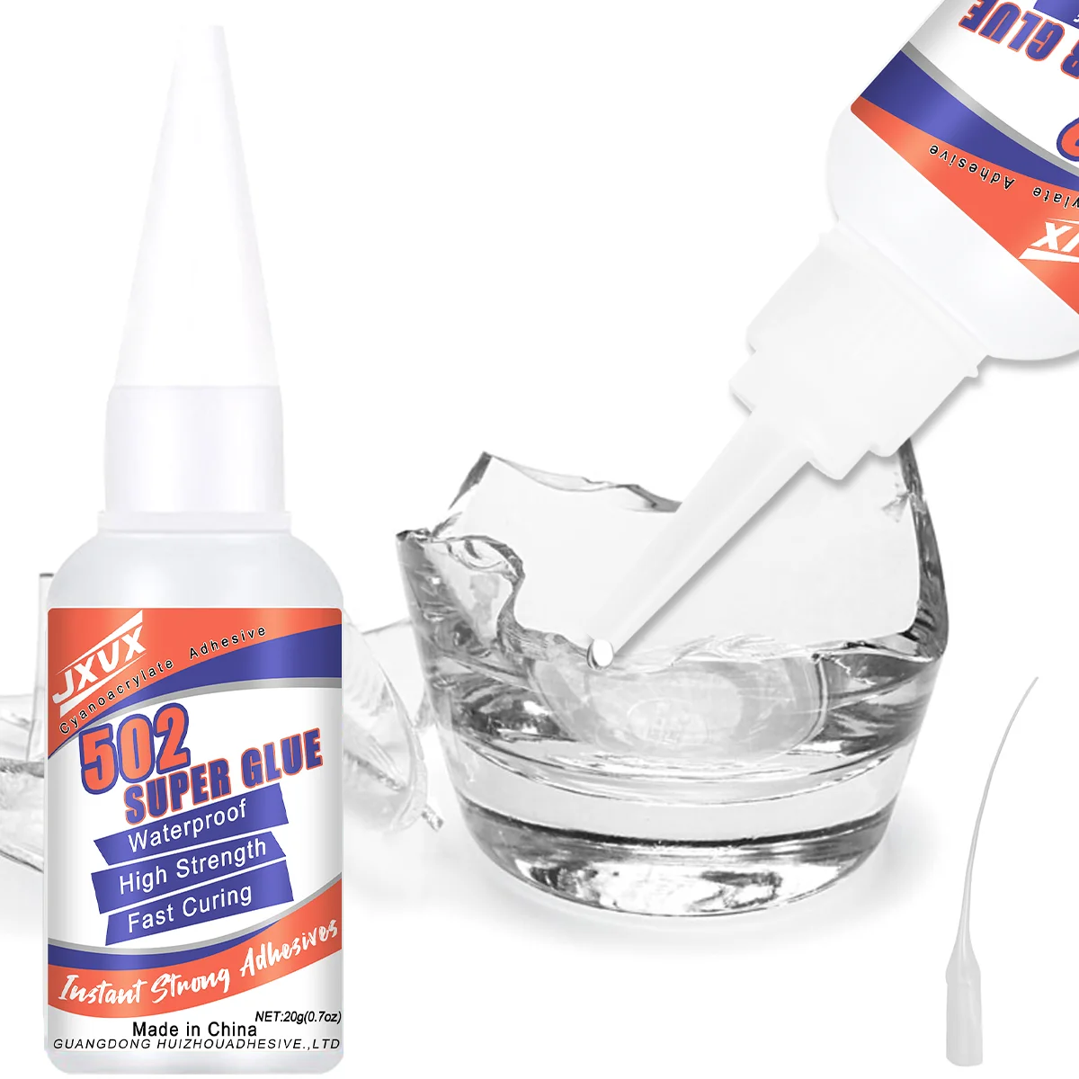 502 super strong quick-drying adhesive, Low odor Non-whitening Transparent Waterproof 2026 Upgraded Powerful Solder Multi-Material Repair Adhesive Super Glue Purpose for Metal, Plastic Wood Ceramics Leather,1-6PCS
