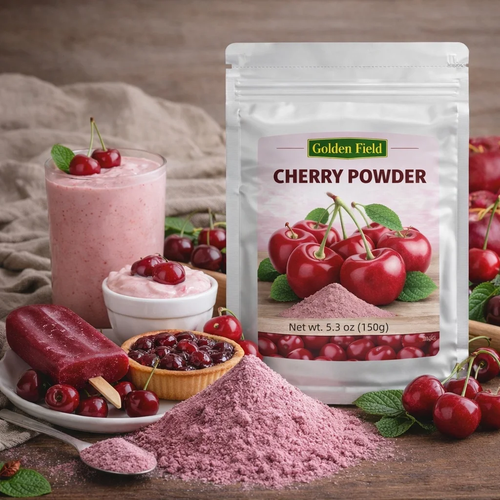 Cherry Powder - Fruit Powder, 5.3oz (150g) - Rich Fruit Taste for Smoothies, Baking, Yogurt - Fine Texture, Fresh-Tasting, Reusa