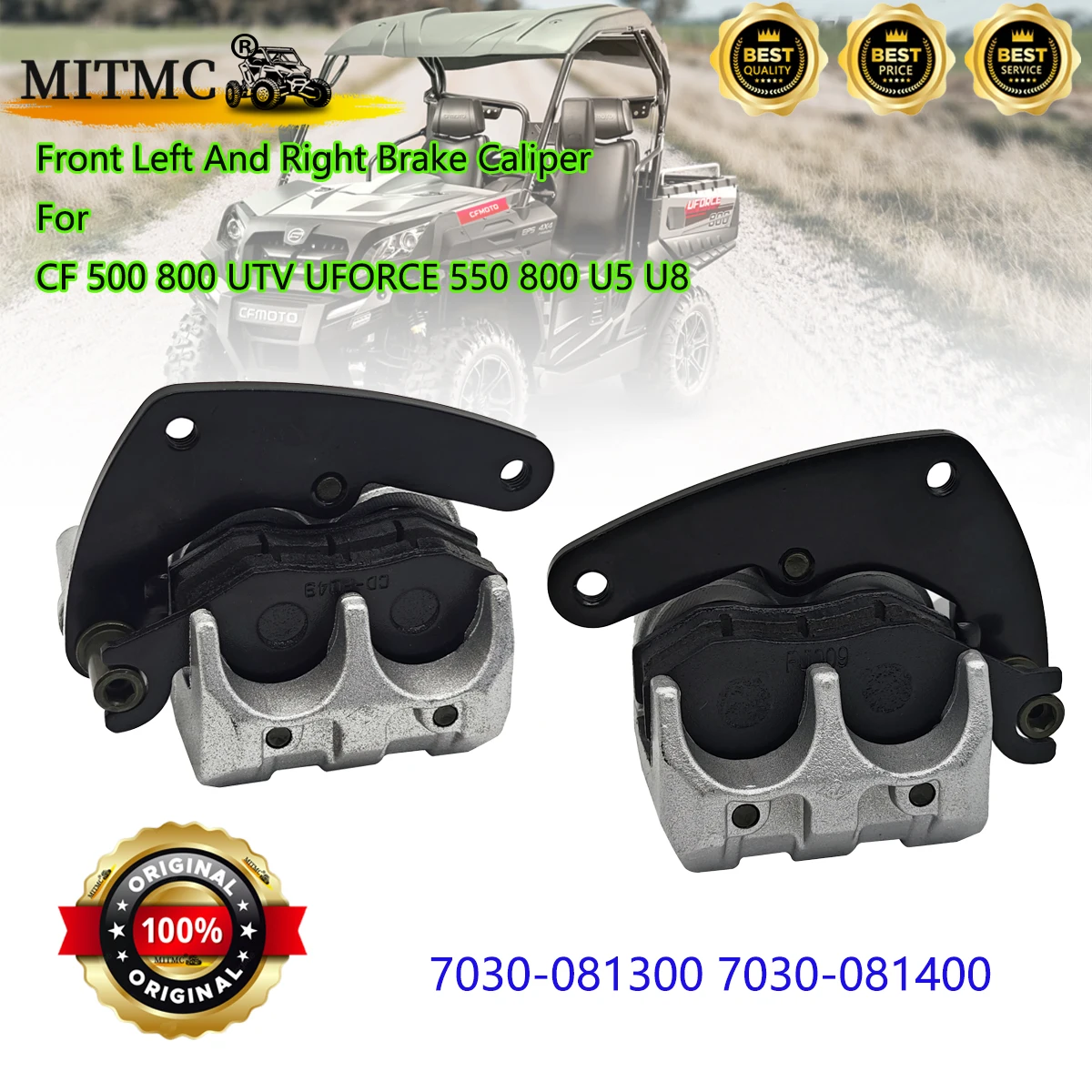 

Передний левый и правый тормозной суппорт для CF 500 800 UTV UFORCE 550 800 U5 U8 CF800UU-A CF500UU CF800-3 7030-081300 7030-081400