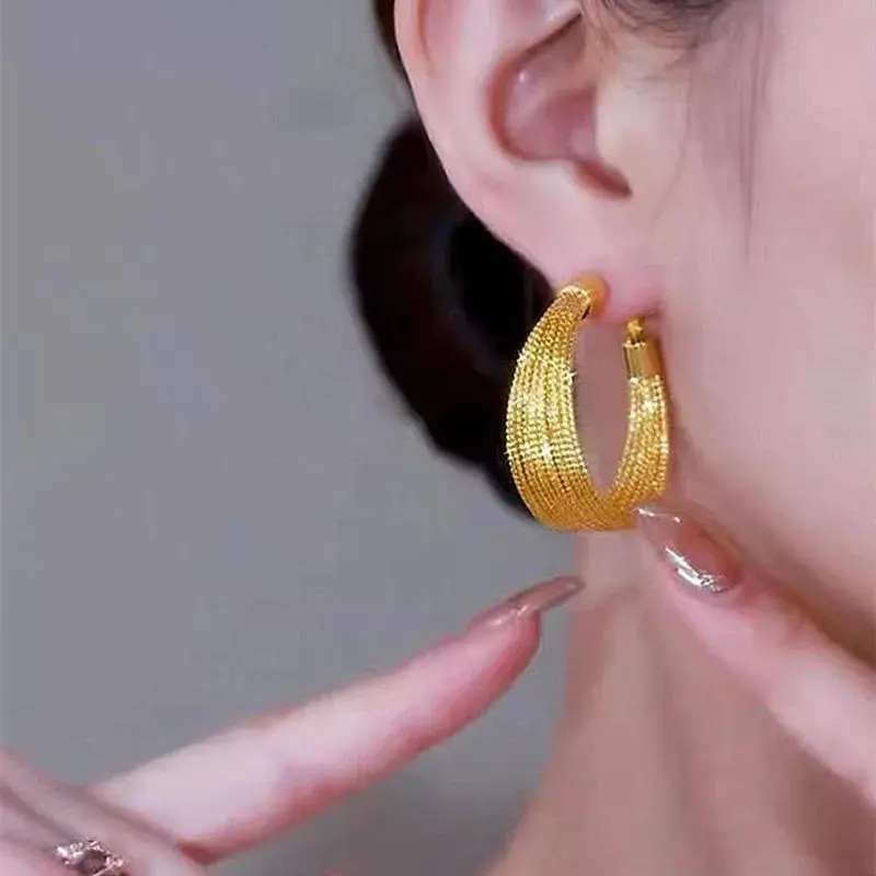 

LuxeAura Radiance Gold Hoop Earrings