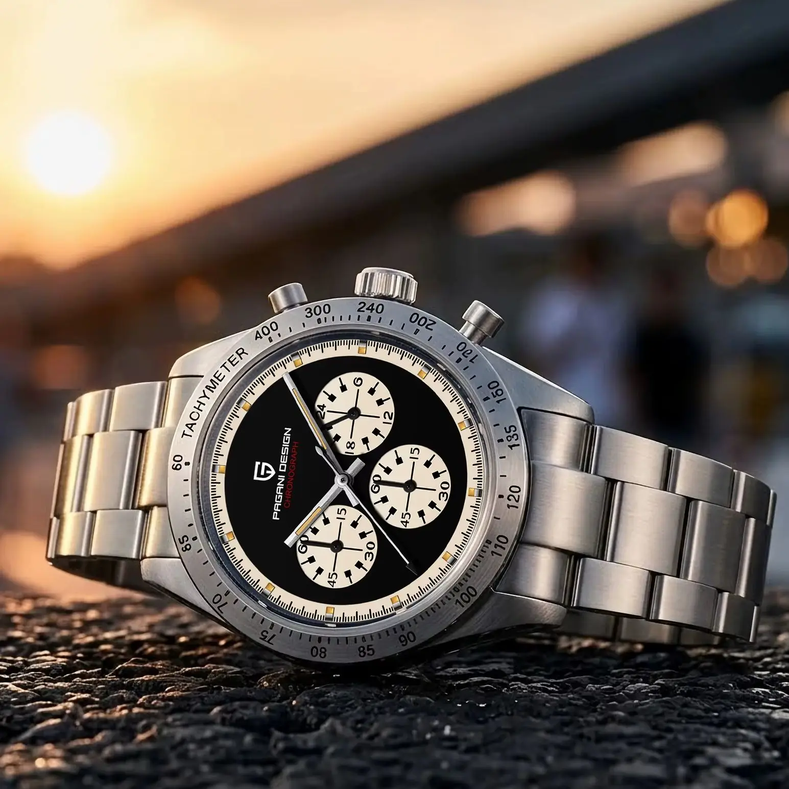 2026 Neue PAGANI DESIGN Retro Herrenuhren Top-Marke Luxus Quarzuhr für Männer Multifunktionale Sport-Chronograph Edelstahl Wasserdichte Armbanduhr Herren Geschenk Schnelle Lieferung aus lokalem Lager