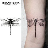 Dragonfly Temporary Tattoo,Lasts To 15 Days New Technology Magic Waterproof Semi Permanent Sticker