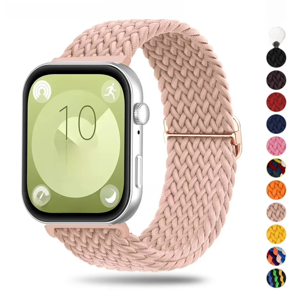 Bracelet tressé en Nylon pour montre Huawei Fit3 Fit2 Fit Solo Loop, pour montre connectée Huawei Fit 3 2 1, Bracelet de Sport tissé