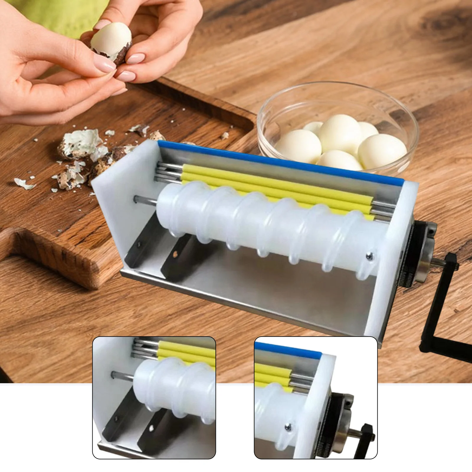 

Manual Quail Egg Peeler for Home Professional Household Quail Bird Egg Peeling Machine Portable Egg Huller Save Time and Effort