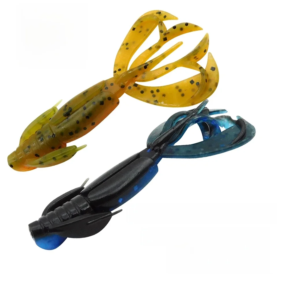 ESFISHING leurre de pêche Craw Crazy Flapper 75mm 4g 8 pièces appât en Silicone leurre en plastique souple pêche pour brochet bar