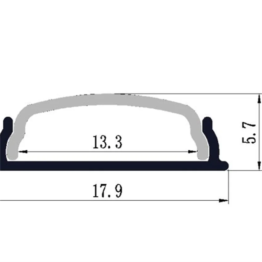 Imagem -03 - Flexível Led Canal com Leitoso Branco Capa Lente Dobrável Perfil de Alumínio Habitação Difusor para Fita Tira m Pcs