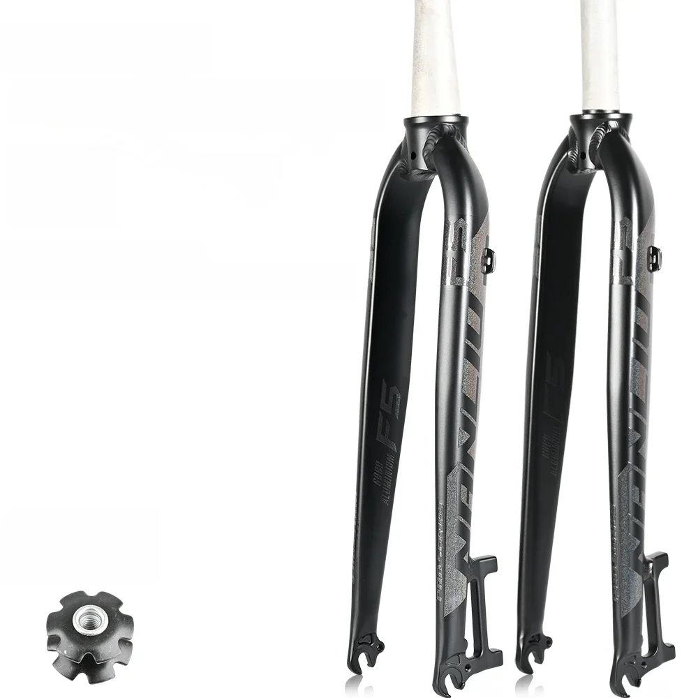 AliExpress NANLIO Nanlio F5 Matte Rigid Fork FIt 26/27.5/29inch Aluminum Alloy Mountain Bike Fork Straight Tube 28.6mm A-pillar MTB Hard Fork