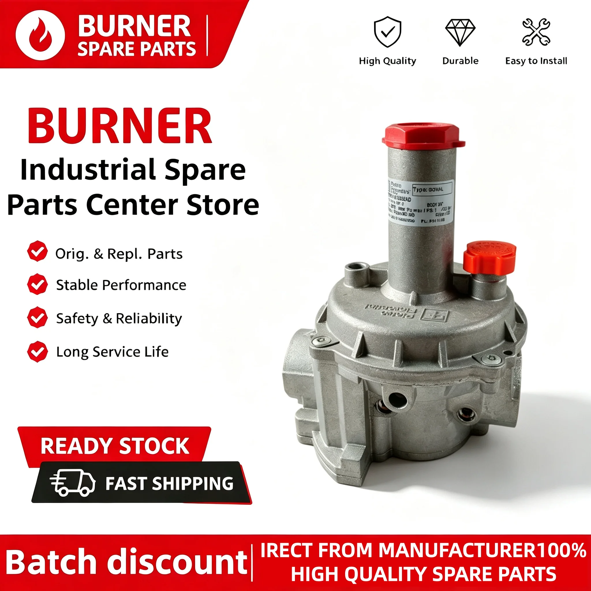 Original FMF31160 DN15 Gas Pressure Regulator Double Safety Diaphragm Small Flow Burner Gas Control Fittings