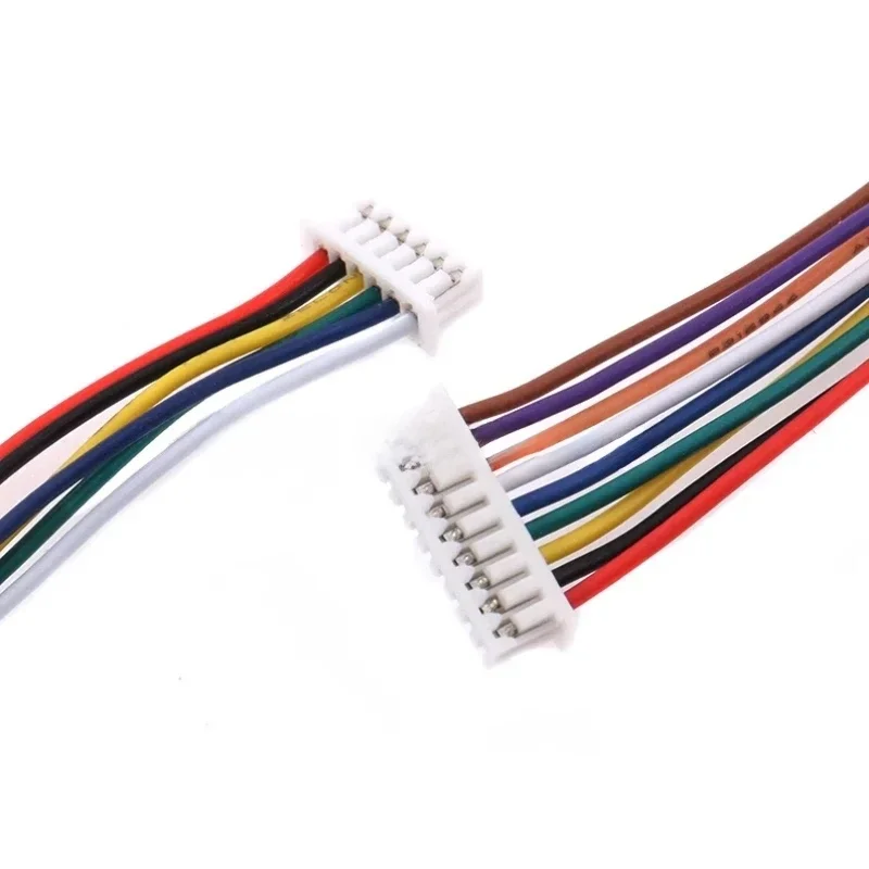 10 sztuk JST 1.25 2/3/4/5/6/7/8/9/10 Pin złącze wtykowe żeńskie z drutem 1.25MM 10cm 15cm 20cm pojedyncza/podwójna głowica — zdjęcie 2