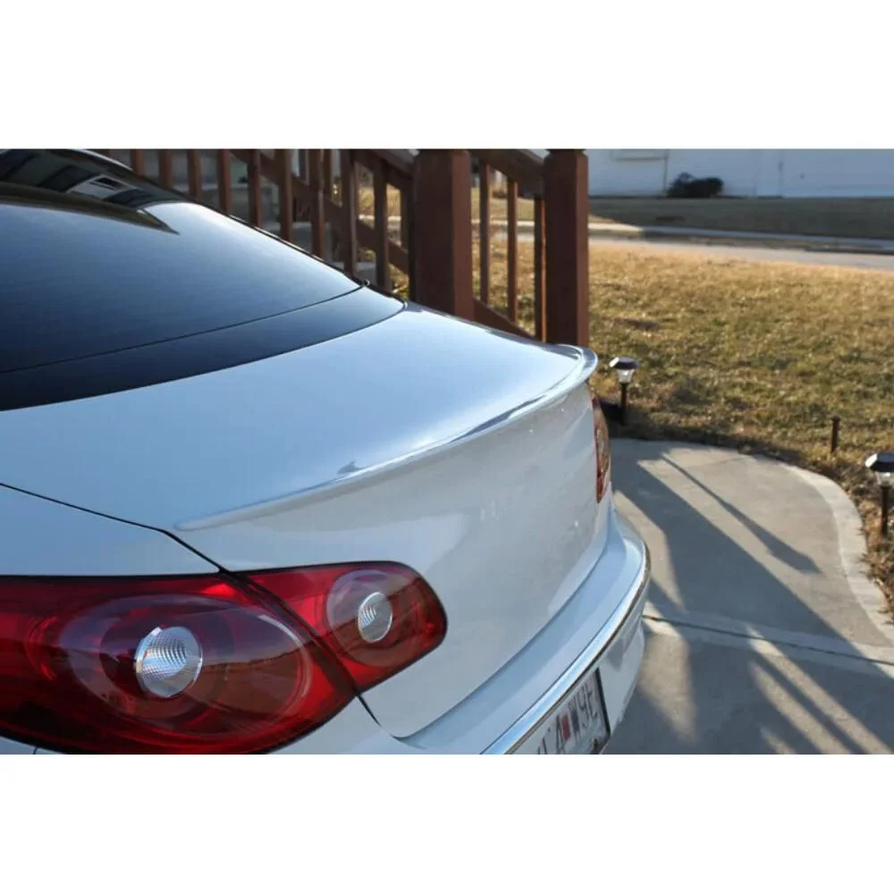 For Volkswagen Passat CC B7  Glass Under Spoiler Fiber Material Rear Roof Spoiler Wing Trunk Lip Car Styling Compatible