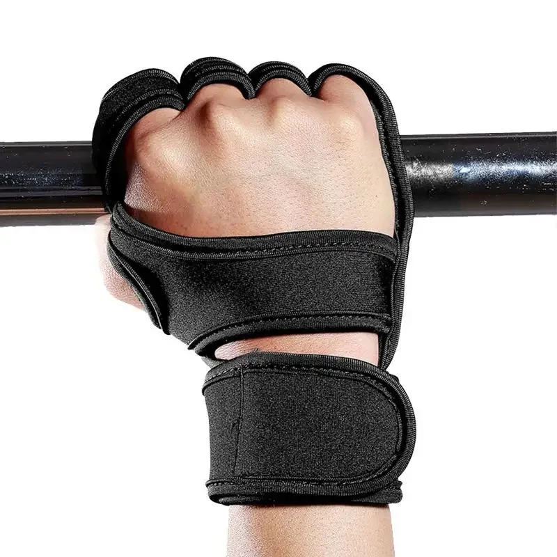 AliExpress NONE 1Pair Training Sport Gloves for Men Women Workout Fitness Body Building Weightlifting Gym Hand Wrist Palm Protector Dumbbells Ha
