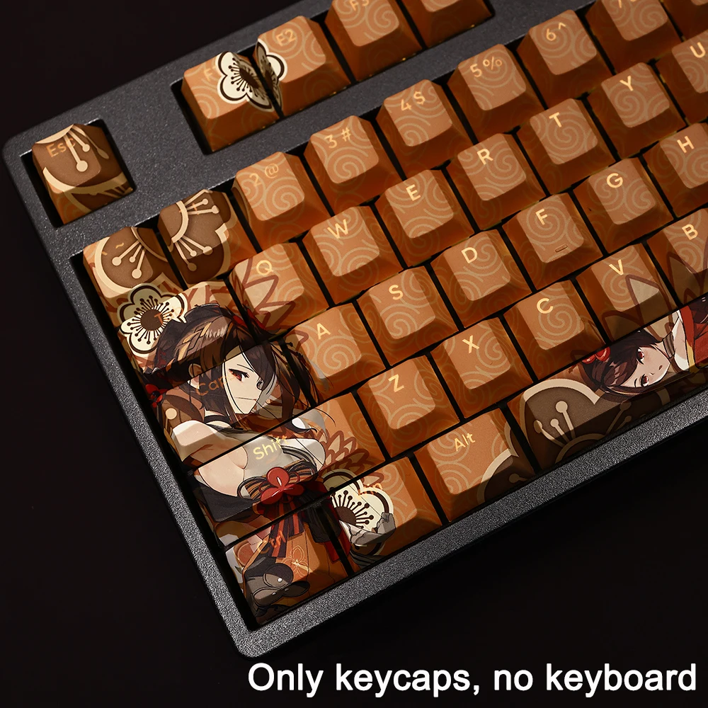 108 Keys/set Genshin Impact Keycaps Chiori Keycap PBT Dye Subbed Keycaps Cherry Profile Anime Gaming Key Caps For ANSI 61 87 104