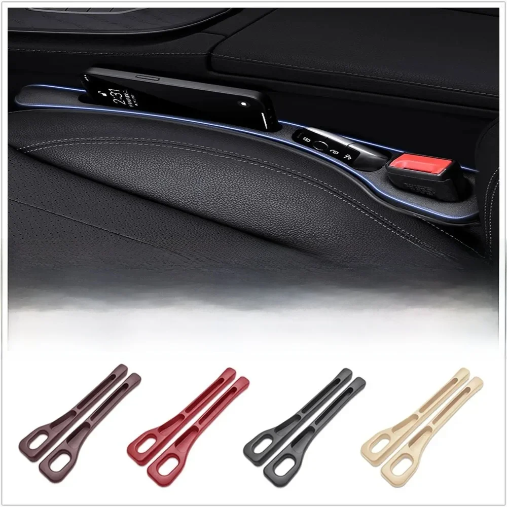 2Pcs Car Seat Gap Filler Seat Crevice Storage Box Bag Between Seats Console Organizer Decoration Interior Auto Accessories
