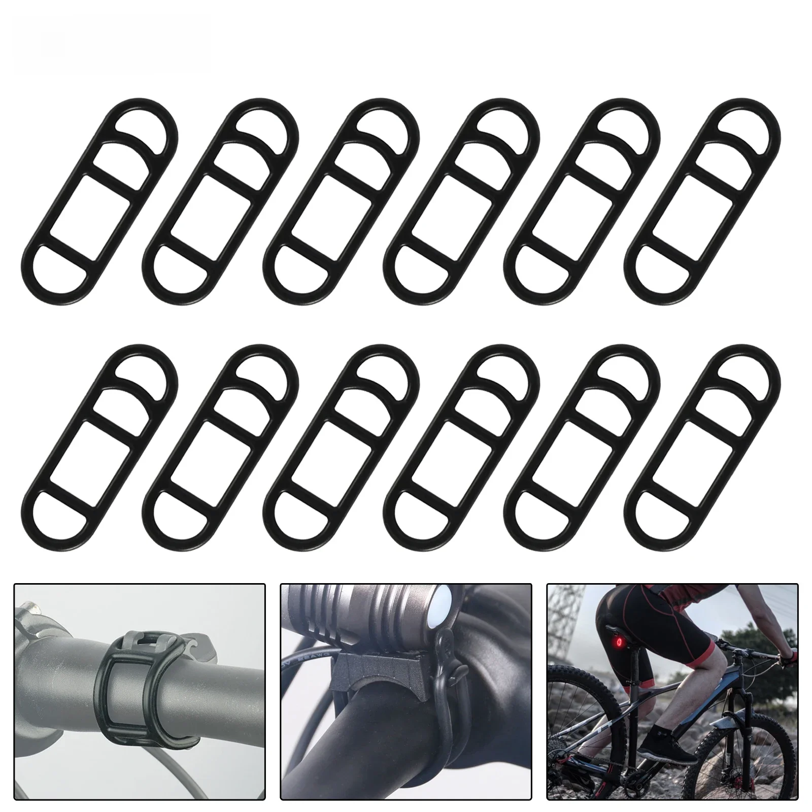 AliExpress SPORTARC 12PCS Bike Light Holde Straps Hot Sale ‎7×2.3cm Stretch Rubber Rings Torch Holder With Two Openings