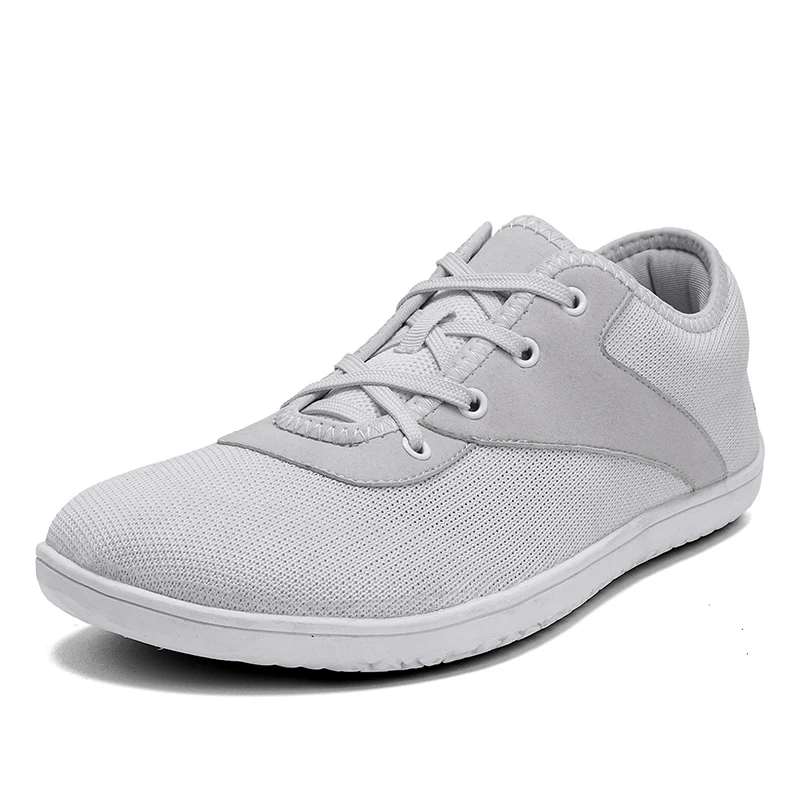 Minimalist Barefoot Shoes Men Women Wide Toe Box Cross-Training Sneakers Zero Drop Sole Lightweight Knitted Casual Walking Shoes