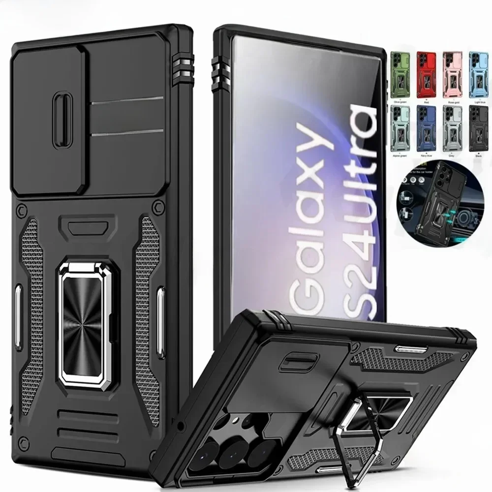 Etui do Samsung Galaxy S25 Ultra S24 FE S23 A15 A05S A54 A34 A14 Slide Camera Full-Body Shockproof Rugged Military Grade Covers — zdjęcie produktu 7