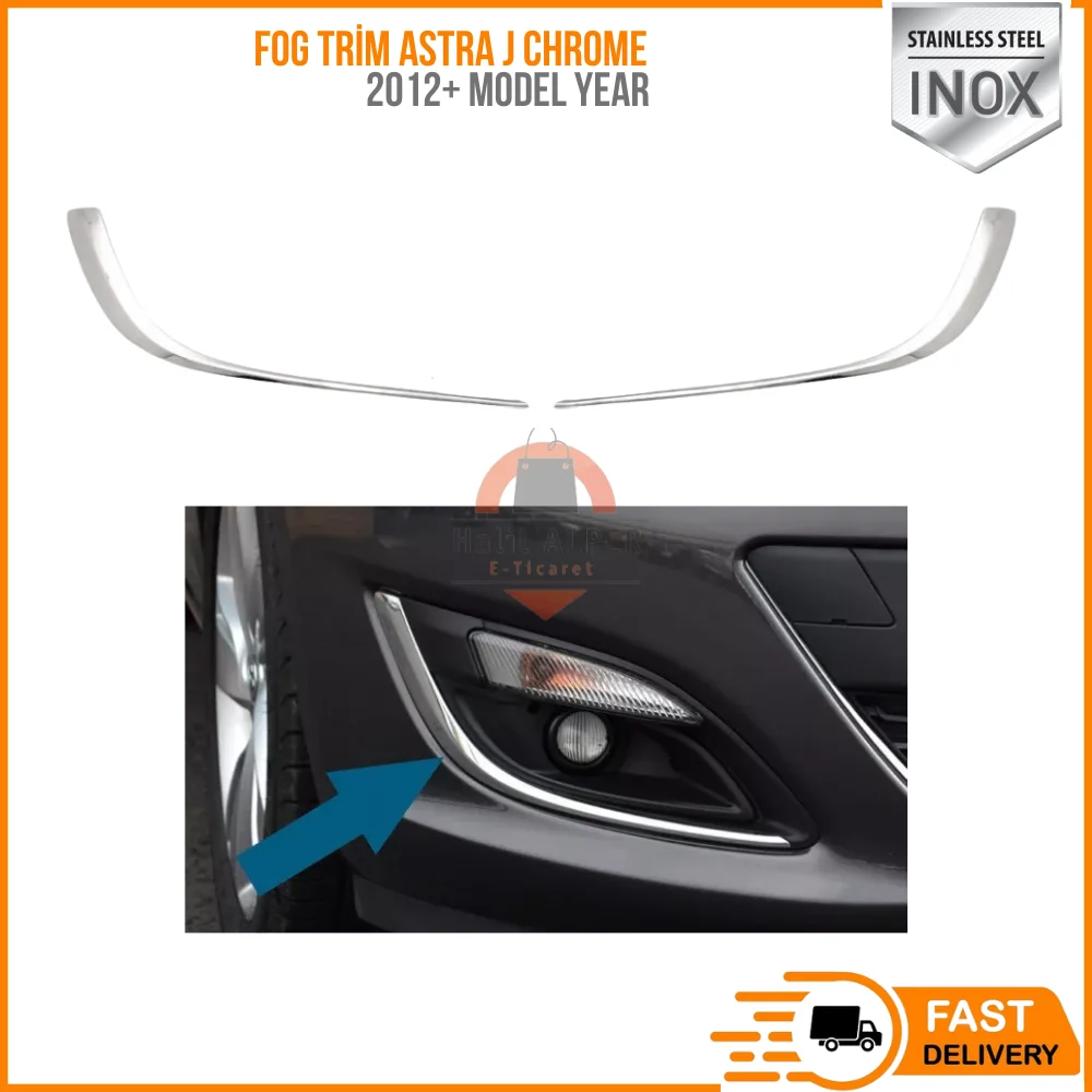 

For Chrome Trim Astra J Stainless Steel Exterior Accessories Bright Gray Fog Light Trim Astra J 2012 Beyond Models High Quality